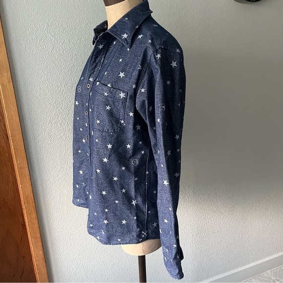 UNIFORM EXPERIMENT x FRAGMENT sz 2 M Long Sleeve Button Down Shirt Stars - Picture 4 of 10